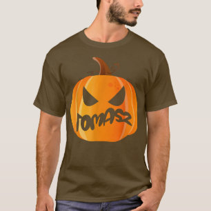 Camiseta Nome do Tomasz Personalizado Pumpkin Halloween Per