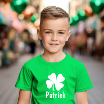 Nome do Trevo de Kelly Verde St Patricks Meninos