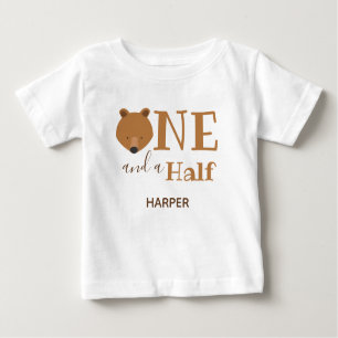 Camiseta Nome do Urso 18 Meses Um e Meio de Aniversário
