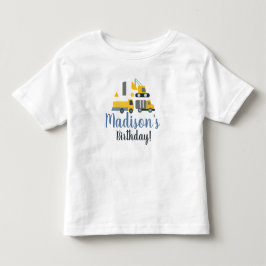 Camiseta Nome do Veículo da Festa de Aniversário de Constru