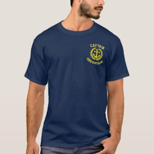 Camiseta Nome dos capitães e dos barcos do iate