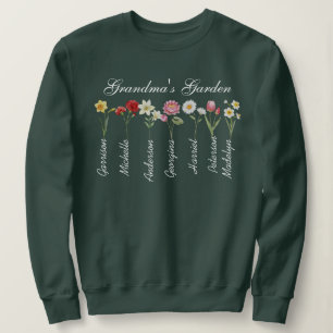 Camiseta Nome dos Netos de Berthflower do Jardim da Vovó