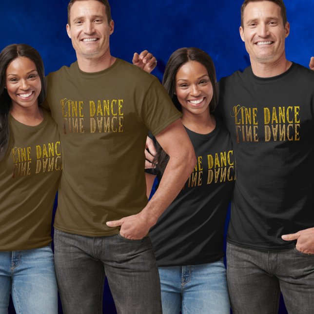 Camiseta Nome dourado da princesa de dança de linha (Criador carregado)