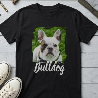 Camiseta Nome e Foto de Pet com Tipografia Moderna Simples