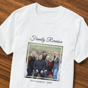 Camiseta Nome E Foto Do Ano Personalizado Da Reunião Da Fam