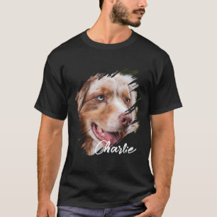 Camiseta Nome e foto personalizados modernos e simples para