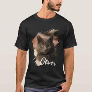 Camiseta Nome e foto personalizados modernos e simples para