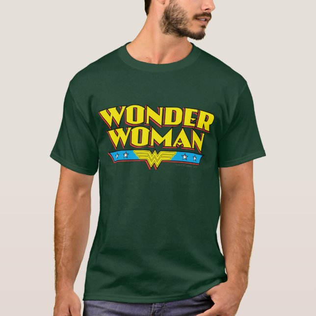 Camiseta Nome e logotipo da Mulher Maravilha (Frente)