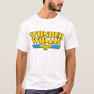 Camiseta Nome e logotipo da mulher maravilhosa