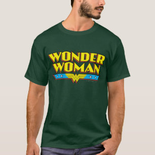Camiseta Nome e logotipo da mulher maravilhosa