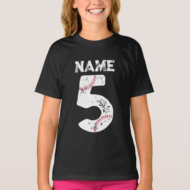 Camiseta Nome e número 5 Baseball, Equipe Baseball (Frente)