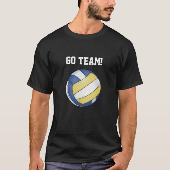 Camiseta Nome e número da equipe de voleibol (Frente)