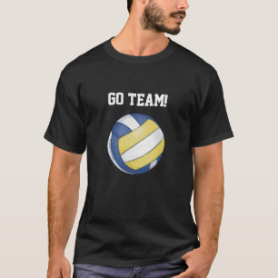 Camiseta Nome e número da equipe do voleibol