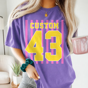Camiseta Nome e Número Personalizado da Equipe de Futebol d