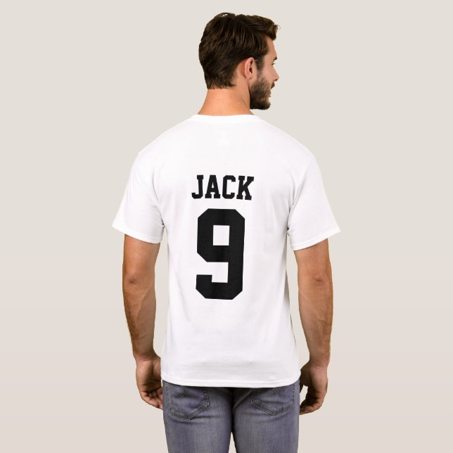 Camiseta Nome E Número Personalizados Do Futebol De Futebol (Parte Traseira Completa)