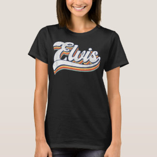 Camiseta Nome Elvis do Coração do Amor Grunge Personalizado