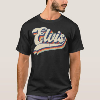 Camiseta Nome Elvis Personalizado Vintage Retro Gift Men