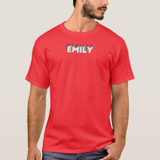 Camiseta Nome Emily Nome Divertido Emily tema dos anos 80