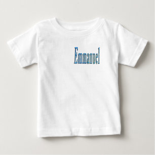 Camiseta Nome Emmanuel Azul, 