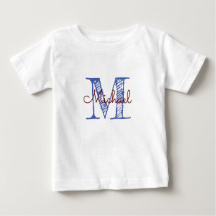 Camiseta Nome Escrito Personalizado Monograma Bebê