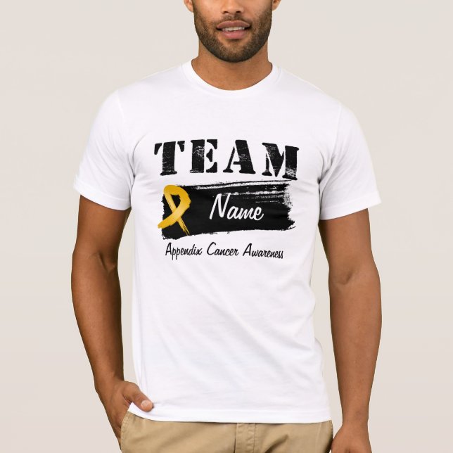 Camiseta Nome feito sob encomenda da equipe - cancer do (Frente)