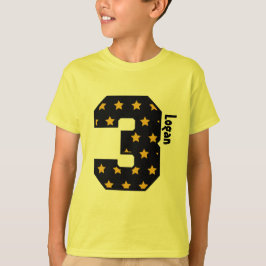 Camiseta Nome feito sob encomenda de três anos V01D do