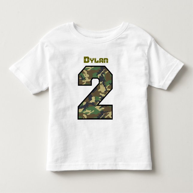 Camiseta Nome feito sob encomenda V028 de Camo do segundo (Frente)