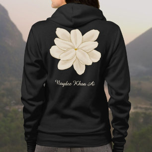 Camiseta Nome Flor Branca de Jasmim Frente e Verso