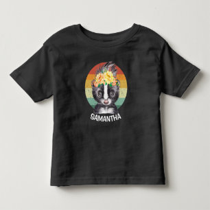 Camiseta Nome Flor Skunk Pôr do Sol Azul Branco