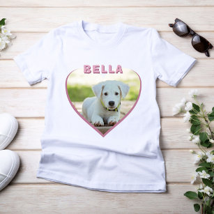 Camiseta Nome Fotográfico de Cão Cardíaco Proprietário de C