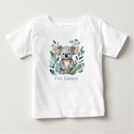 Camiseta Nome Gêmeo Personalizado Watercolor Koala Bear
