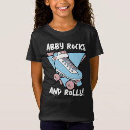 Camiseta Nome Girativo Pastel Blue Pink Roller Skate