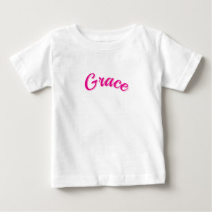 Camiseta Nome Grace em Rosa Paixão