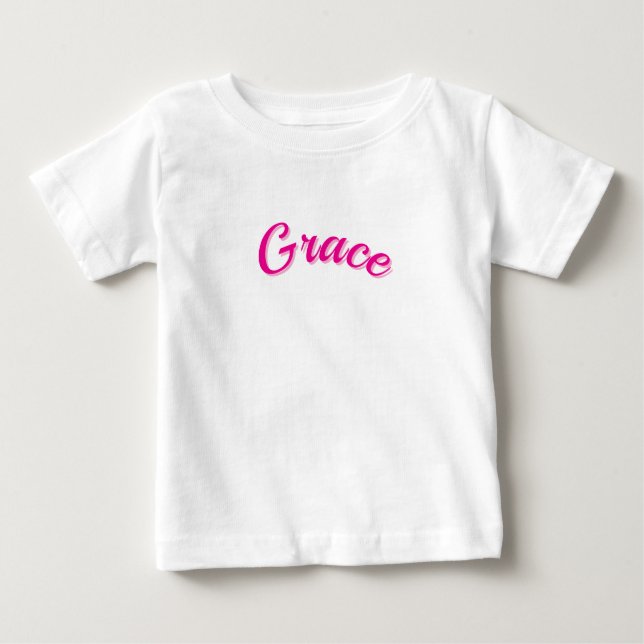 Camiseta Nome Grace em Rosa Paixão (Frente)