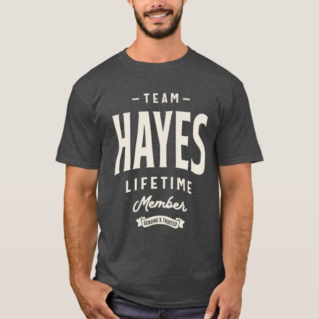 Camiseta Nome Hayes Lifetime Member Hayes (Frente)