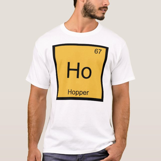 Camiseta Nome Hopper Química Elemento Tabela Periódica (Frente)