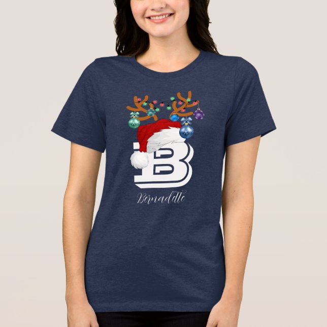 Camiseta Nome inicial correspondente à família natalícia (Frente)