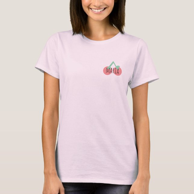 Camiseta Nome Inicial da Fruta Cereja (Frente)