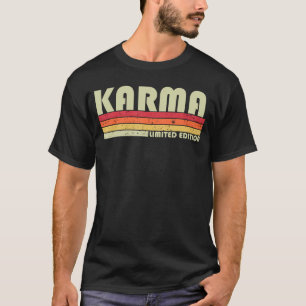 Camiseta Nome Karma Personalizado Retro Vintage 80s 90s Nas