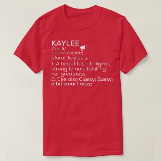 Camiseta Nome Kaylee Definição Kaylee Kaylee Nome feminino  (Frente do Design)
