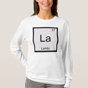 Camiseta Nome Lando Química Elemento Tabela Periódica