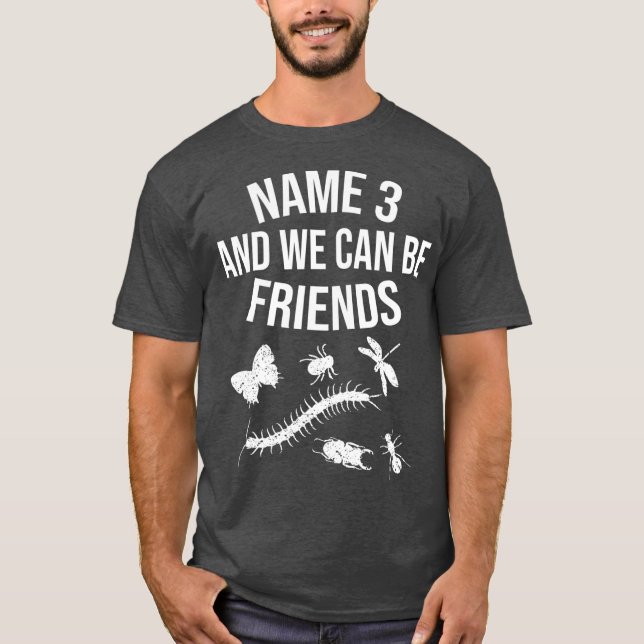 Camiseta Nome legal 3 Podemos Ser Amigos Engraçados Múltipl (Frente)