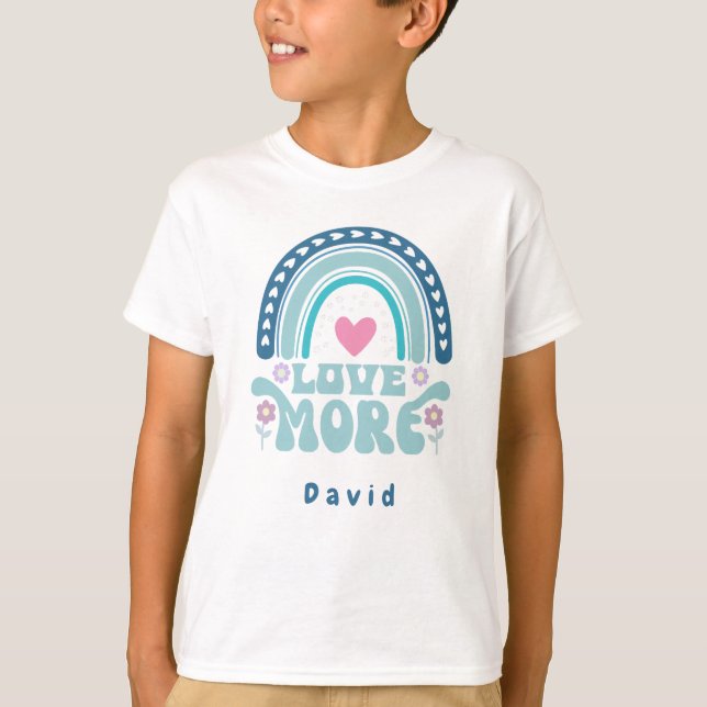Camiseta Nome "Love more" azul (Frente)