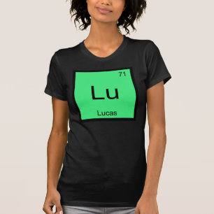 Camiseta Nome Lucas Elemento Químico Mesa Periódica