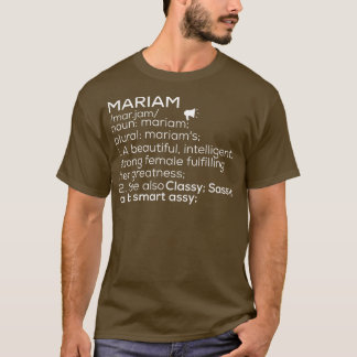 Camiseta Nome Mariam Definição Mariam Nome Mulher M