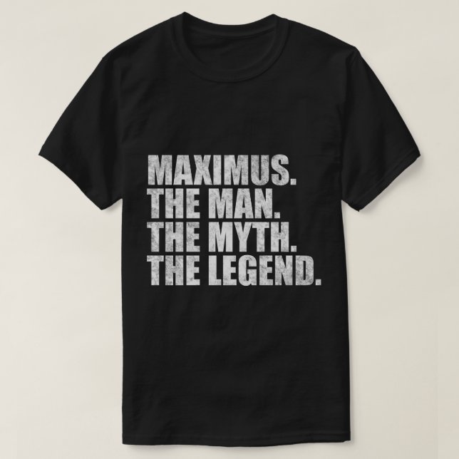 Camiseta Nome MaximusMaximus Nome dado Máximo (Frente do Design)