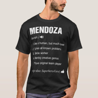 Camiseta Nome Mendoza Definição Significa Família A1 Engraç