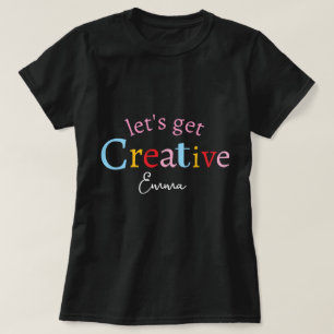 Camiseta Nome Minimalista Moderno Estiloso Fofo Vamos Ser C