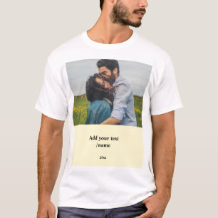 Camiseta nome monograma de casal personalizado simples mini