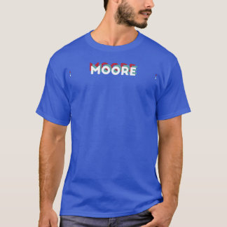 Camiseta Nome Moore Nome Divertido Moore tema dos anos 80